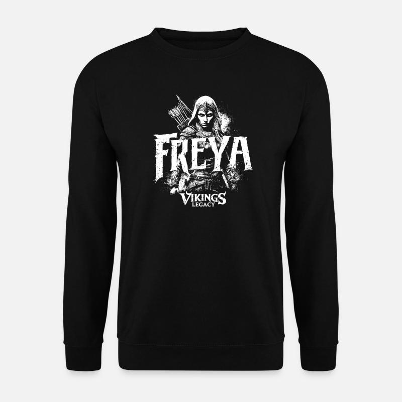 Freya - die Wikingergöttin - Unisex Pullover - Schwarz