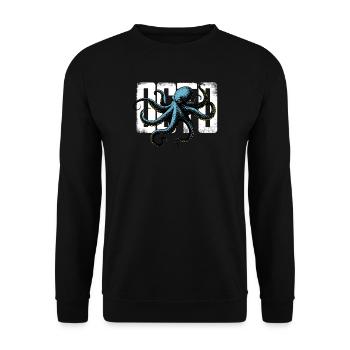 Pieuvre Stylisée - Sweat-shirt Unisexe - noir - Devant - Alina (178cm) & Michal (187cm)