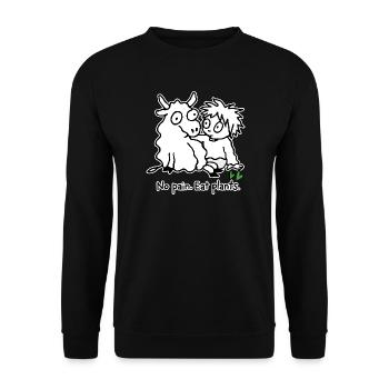 Esse Pflanzen - Unisex Pullover - Schwarz - Vorne - Alina (178cm) & Michal (187cm)