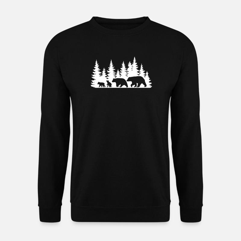 Silhouette Wald Tierwelt Design - Unisex Pullover - Schwarz