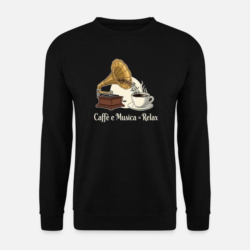 Caffè e Musica = Relax - Unisex Pullover - Schwarz