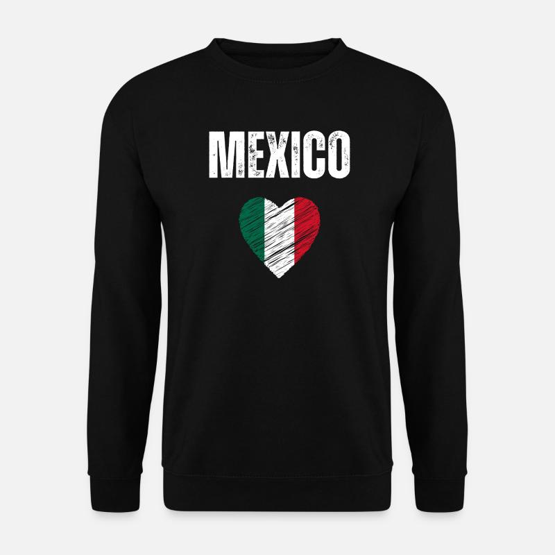 J’aime le Mexique, drapeau du Mexique - Sweat-shirt Unisexe - noir