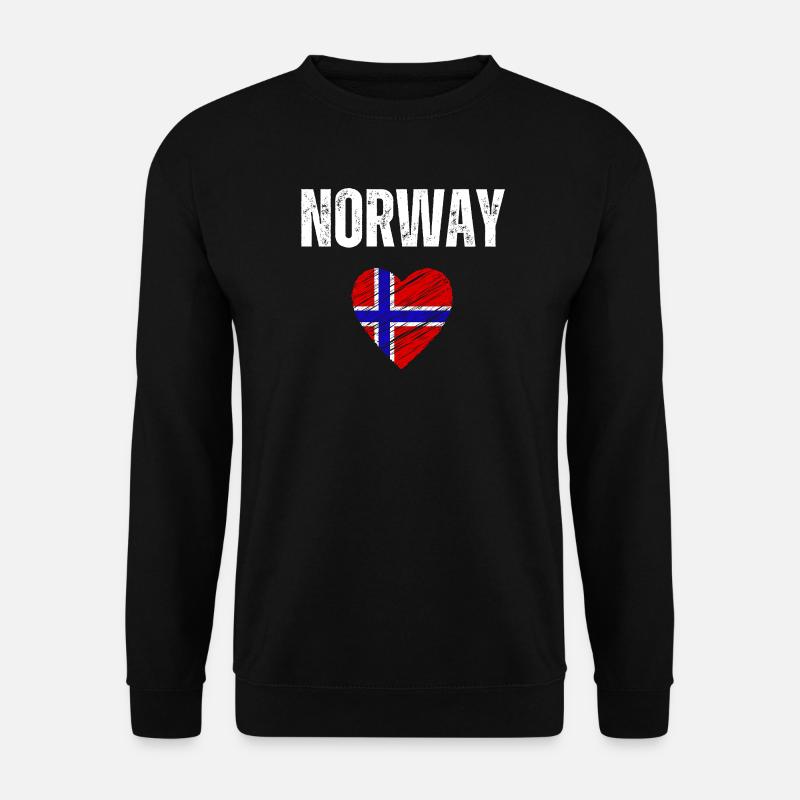 Ich liebe Norwegen, die Flagge Norwegens - Unisex Pullover - Schwarz