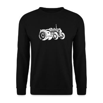 Silhouette de tracteur Agriculture agricole - Sweat-shirt Unisexe - noir - Devant - Alina (178cm) & Michal (187cm)