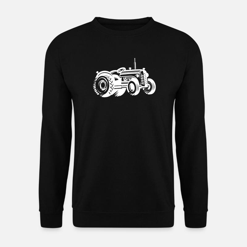 Traktor Silhouette Bauer Landwirtschaft - Unisex Pullover - Schwarz