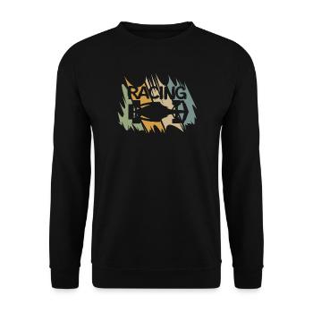 Retro Formula Racing Design for Motorsport Fans - Unisex Sweatshirt - black - Front - Alina (178cm) & Michal (187cm)