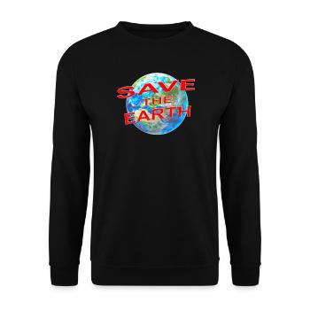 Save the Earth - Unisex Sweatshirt - black - Front - Alina (178cm) & Michal (187cm)