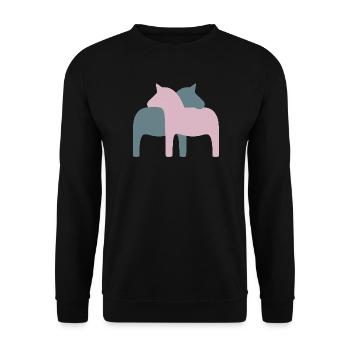 Dala Horse Couple Horses Love Wedding Decoration Love - Unisex Sweatshirt - black - Front - Alina (178cm) & Michal (187cm)