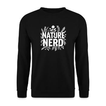 nature nerd flowers trees environment - Unisex Sweatshirt - black - Front - Alina (178cm) & Michal (187cm)