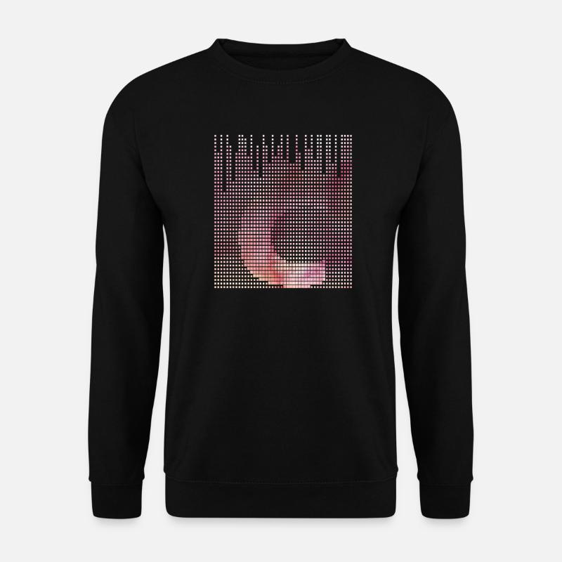 Floral gradient with lettering - Unisex Sweatshirt - black