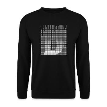 Letter D, name, the letter D - Unisex Sweatshirt - black - Front - Alina (178cm) & Michal (187cm)