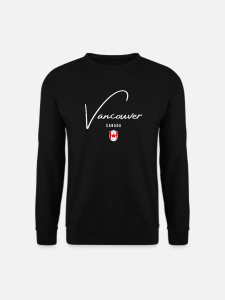 Vancouver, Kanada, minimalistisches, elegantes Design - Unisex Pullover - Schwarz