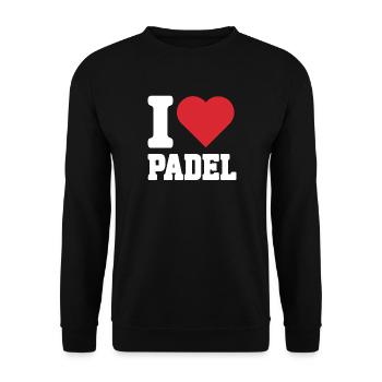 I Love Padel - Unisex Sweatshirt - black - Front - Alina (178cm) & Michal (187cm)