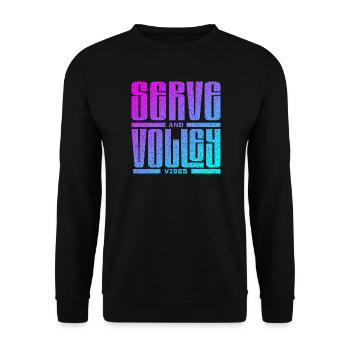 Tennis : service et volée - Sweat-shirt Unisexe - noir - Devant - Alina (178cm) & Michal (187cm)