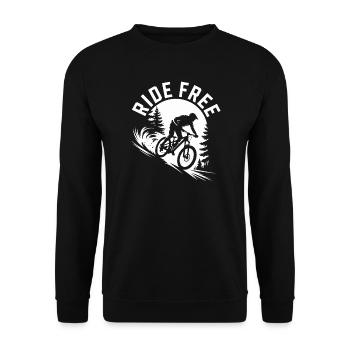 Ride Free Mountainbike T-Shirt - Unisex Pullover - Schwarz - Vorne - Alina (178cm) & Michal (187cm)