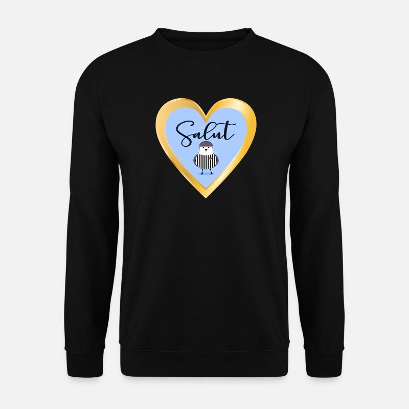 Möwensalut in Frankreich - Unisex Pullover - Schwarz