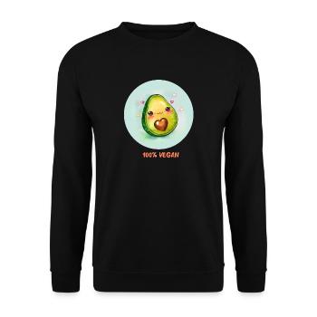 Avocat végétalien - Sweat-shirt Unisexe - noir - Devant - Alina (178cm) & Michal (187cm)