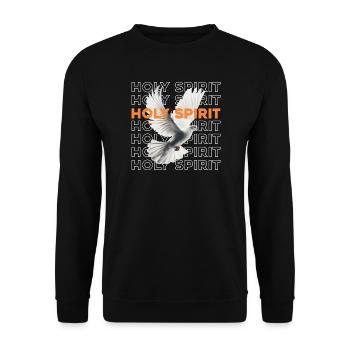 Dove of Holy Spirit - Unisex Sweatshirt - black - Front - Alina (178cm) & Michal (187cm)