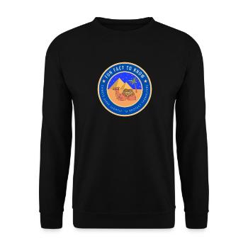 Desert Camel Fact - Unisex Sweatshirt - black - Front - Alina (178cm) & Michal (187cm)