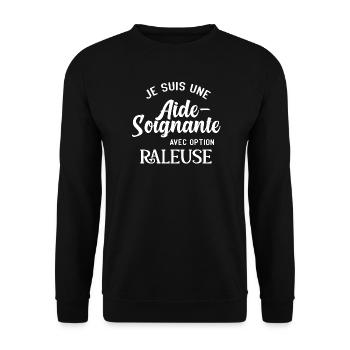 je suis une aide soignante, râleuse aide-soignante - Sweat-shirt Unisexe - noir - Devant - Alina (178cm) & Michal (187cm)