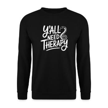 Vous avez tous besoin d’une thérapie - Sweat-shirt Unisexe - noir - Devant - Alina (178cm) & Michal (187cm)