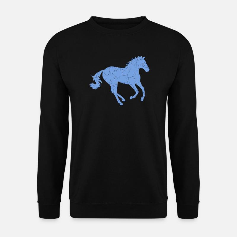 Galoppierendes Pferd - Unisex Pullover - Schwarz