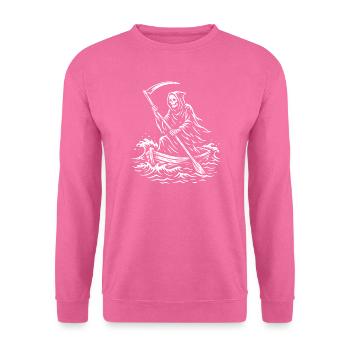 Macabre Grim Reaper Boat Design - Unisex Sweatshirt - pink - Front