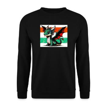 dragon - Unisex Sweatshirt - black - Front - Alina (178cm) & Michal (187cm)