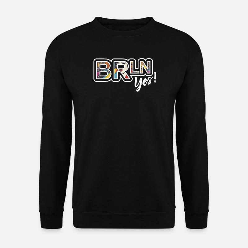 Graffiti-Stil Berlin Yes! - Unisex Pullover - Schwarz