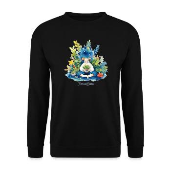 À base de plantes - Sweat-shirt Unisexe - noir - Devant - Alina (178cm) & Michal (187cm)