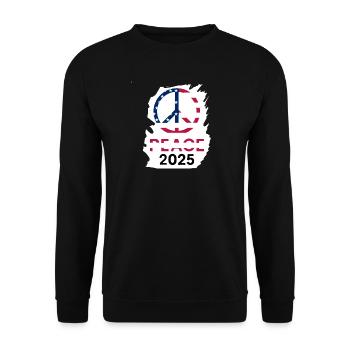 Philosophie des amerikanischen Friedens 2025 - Unisex Pullover - Schwarz - Vorne - Alina (178cm) & Michal (187cm)
