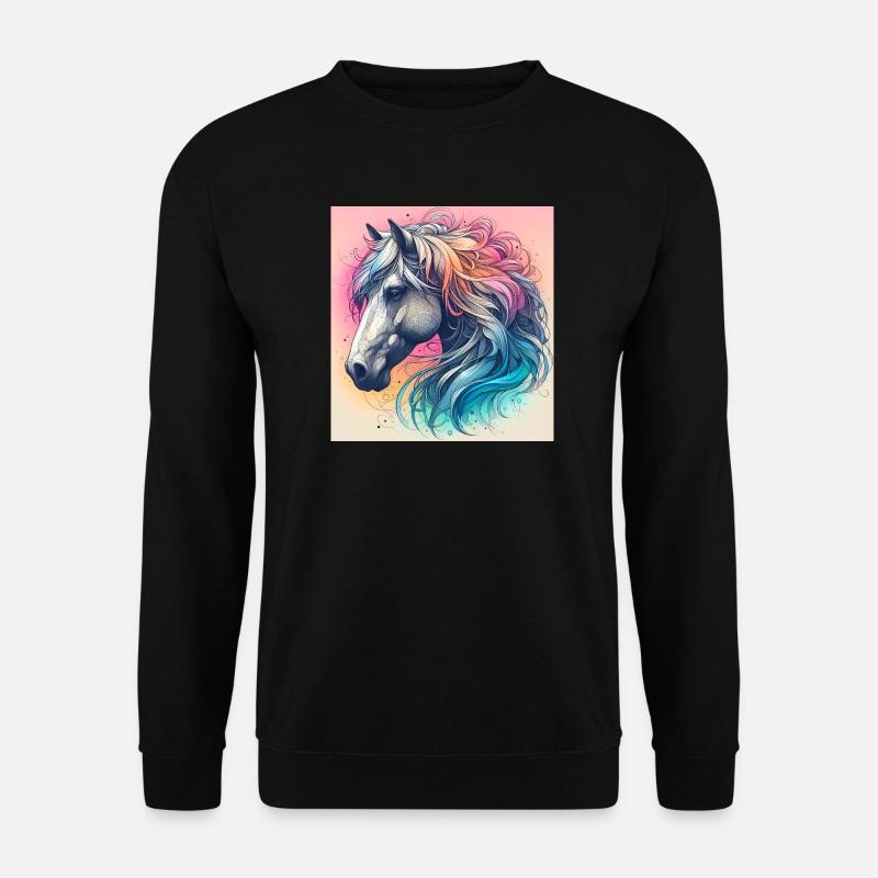 Pferd - Unisex Pullover - Schwarz
