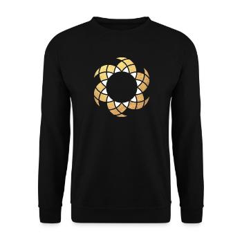 Yoga Sun Gold Ornament Mandala Exclusive Namaste - Unisex Sweatshirt - black - Front - Alina (178cm) & Michal (187cm)