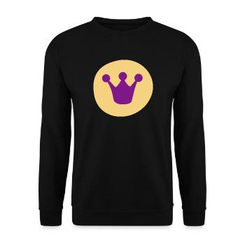Crown Princess King Nursery Symbol Royal - Unisex Sweatshirt - black - Front - Alina (178cm) & Michal (187cm)