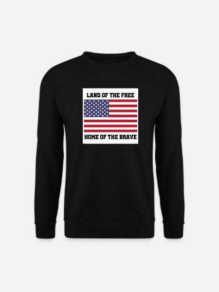 Patriotic American Flag with Bold Text - Unisex Sweatshirt - black