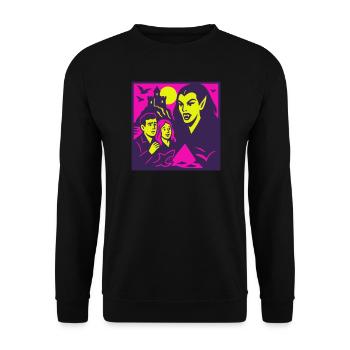Grusel Nostalgie - Unisex Pullover - Schwarz - Vorne - Alina (178cm) & Michal (187cm)