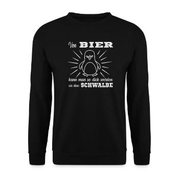 Bier Spruch - Unisex Pullover - Schwarz - Vorne - Alina (178cm) & Michal (187cm)