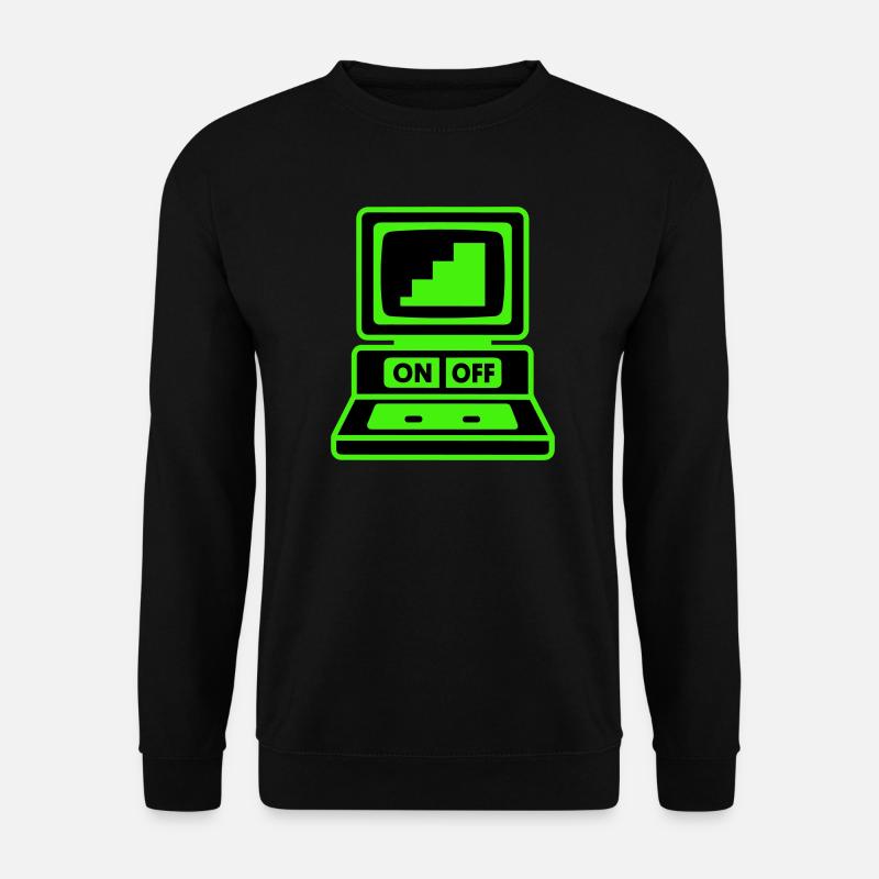 Computer Minimal Pop-Art - Unisex Pullover - Schwarz