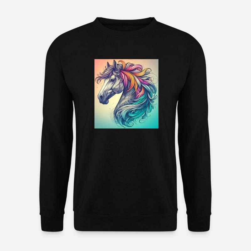 Pferd - Unisex Pullover - Schwarz