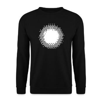 Abstract Geometric Spiral Pattern - Unisex Sweatshirt - black - Front - Alina (178cm) & Michal (187cm)