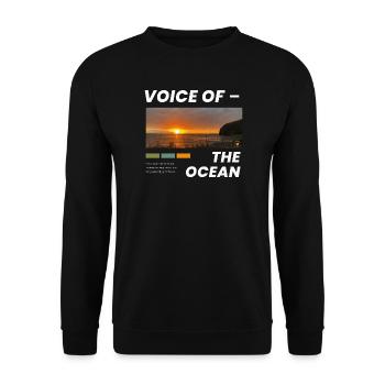 Sunset over the Ocean - Unisex Sweatshirt - black - Front - Alina (178cm) & Michal (187cm)