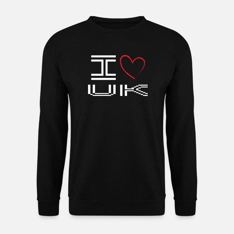 Pixelated Heart Love Design - Unisex Sweatshirt - black