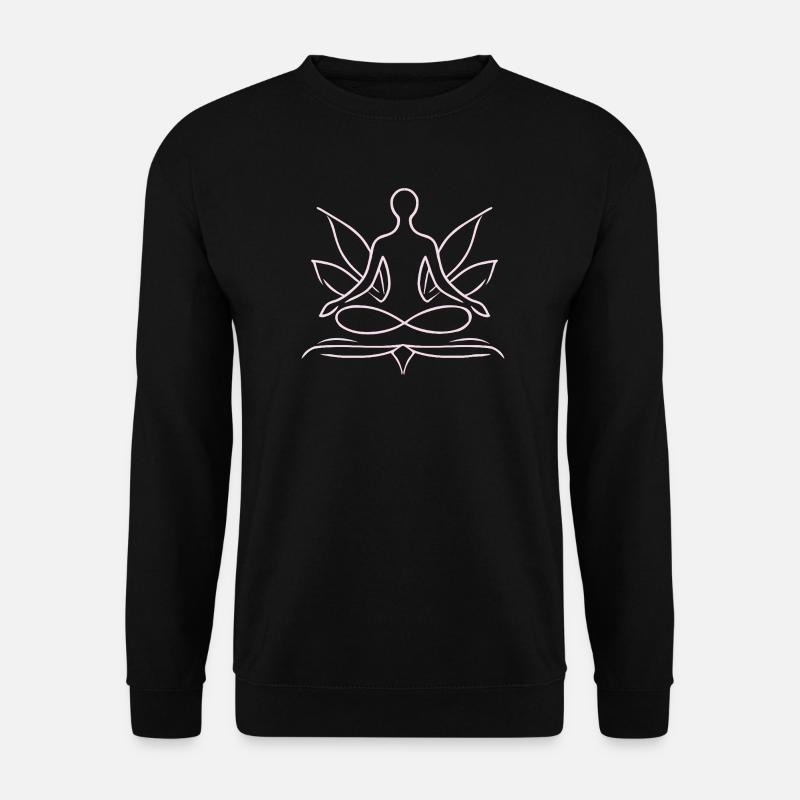 Gelassenes Lotus-Meditationsdesign - Unisex Pullover - Schwarz