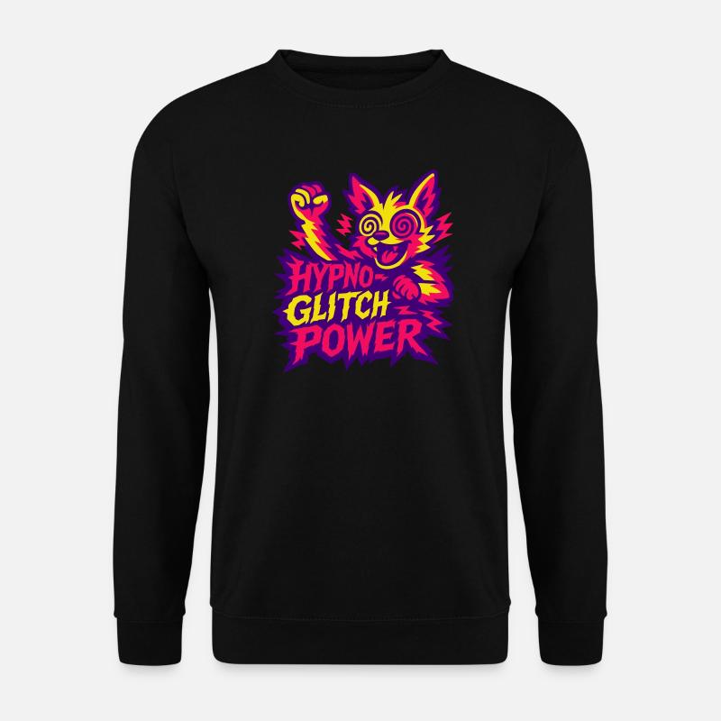 Hypno Glitch Power! - Unisex Pullover - Schwarz