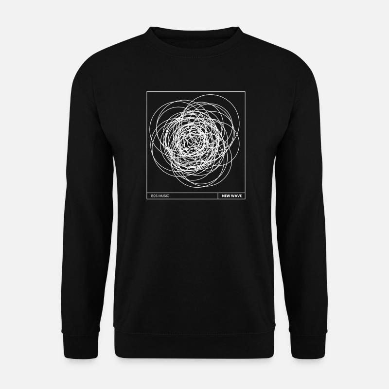 New Wave-Plakatdesign - Unisex Pullover - Schwarz