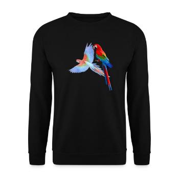 Parrot - Unisex Sweatshirt - black - Front - Alina (178cm) & Michal (187cm)
