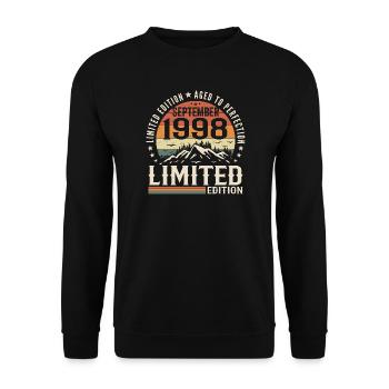 Birthday Gift September 1998, September 1998 - Unisex Sweatshirt - black - Front - Alina (178cm) & Michal (187cm)