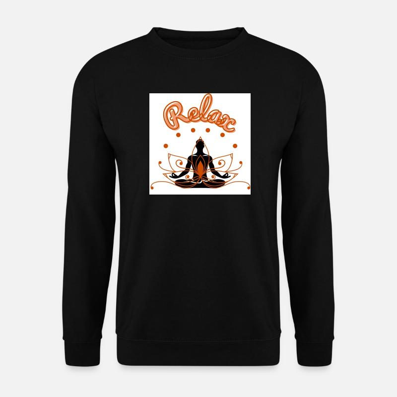 Entspannende Lotus-Achtsamkeits-Design - Unisex Pullover - Schwarz