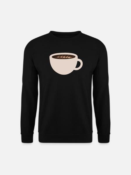 Elegant Coffee Latte Art Illustration - Unisex Sweatshirt - black