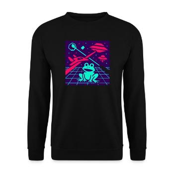 Space Frog - Unisex Sweatshirt - black - Front - Alina (178cm) & Michal (187cm)